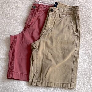 Bundle of 2 Men’s American Eagle Longboard Shorts, W 28”